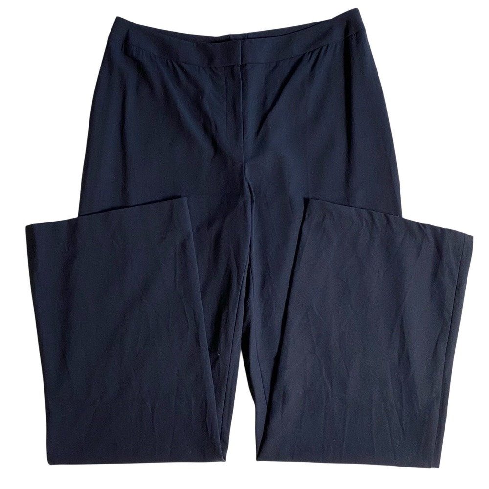 Lafayette 148 New York Womens Straight Leg Dress Pants Size 8 Navy Blue Trousers